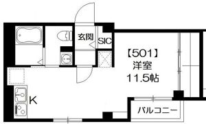 K館の間取り画像