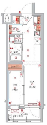 ハーモニーレジデンス東京八広THE SKYの間取り画像