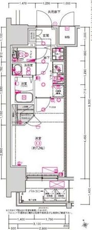 FRONTIER-RESIDENCE浅間町の間取り画像