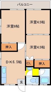 岸の里コーポの間取り画像