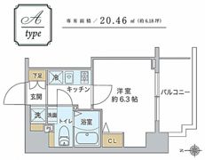スプランディッド品川の間取り画像