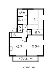 コンフォール石坂B棟の間取り画像