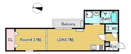 エステイトE泉大津の間取り画像
