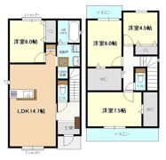 上橋町287KODATEXⅥ-Bの間取り画像