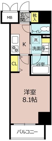 レジデンシアマルノウチノースの間取り画像