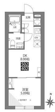 三ノ輪アパートメントの間取り画像