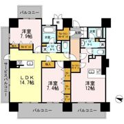 ロイヤルパークスERささしま WESTの間取り画像