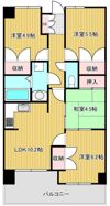 朝日プラザサザンパーク B棟の間取り画像