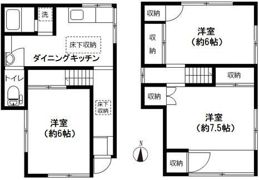 中野区中央4丁目貸家の間取り画像