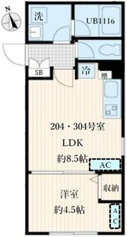 Aglaia品川中延の間取り画像