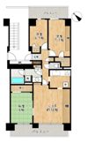 鴻巣市赤見台1丁目 貸マンション 定期借家の間取り画像