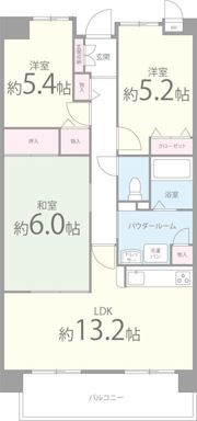 シャルマン和泉の間取り画像