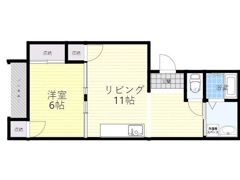 川西マンションの間取り画像