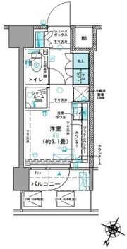 コムレジ赤羽 学生棟(コムレジアカバネ)の間取り画像