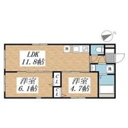 creal高田馬場Ⅲの間取り画像