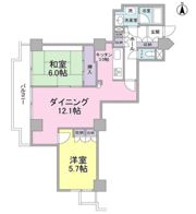 文京グリーンコートビュータワー本駒込の間取り画像