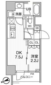 シーズンフラッツ浅草言問通りの間取り画像