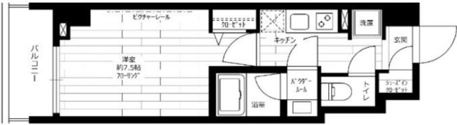 ステージファースト浅草桜橋の間取り画像