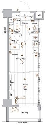 プレミアムキューブ上野毛♯moの間取り画像