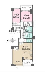 パークハウス四谷の間取り画像