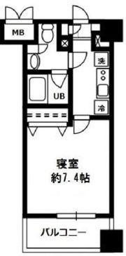 レジディア四谷三丁目の間取り画像