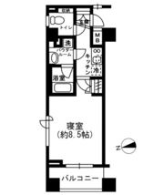 レジディア四谷三丁目の間取り画像