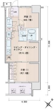 エスティメゾン豊洲レジデンスCの間取り画像