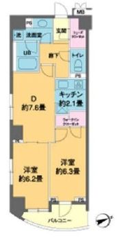 カスタリア池袋の間取り画像