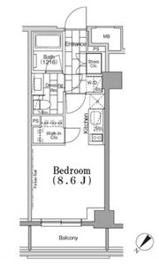 ONE ROOF FLAT TSUKISHIMAの間取り画像