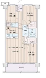 エスティメゾン豊洲レジデンスDの間取り画像
