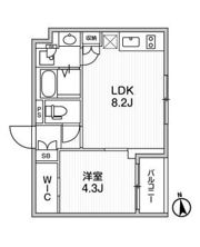 ディームス西早稲田の間取り画像