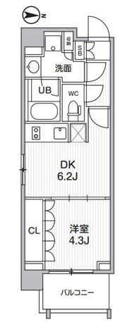シーズンフラッツ菊川ノースの間取り画像