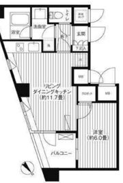 コスモリード新宿余丁町の間取り画像