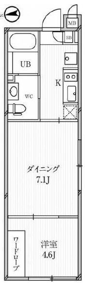 ルクレ高田馬場の間取り画像