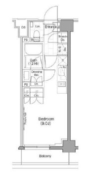 ザ・パークハビオ新宿の間取り画像