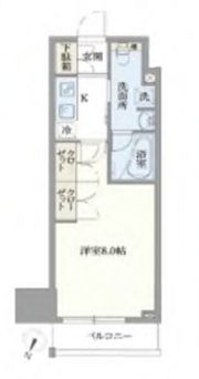 アジールコート汐浜キャナルの間取り画像
