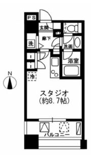 レジディア市ヶ谷の間取り画像