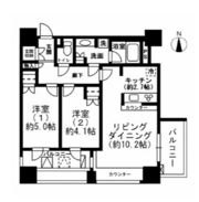 レジディア市ヶ谷の間取り画像