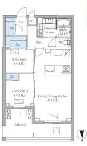 MOCXION PREMIUM四谷大京町の間取り画像