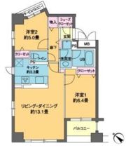 カスタリア茅場町の間取り画像