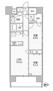 THEパームス熊野前の間取り画像