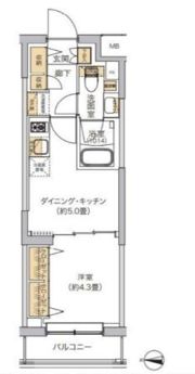 リビオメゾン湯島の間取り画像