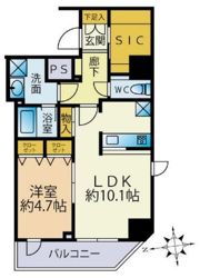 ガリシア新宿NorthⅡの間取り画像