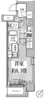 エムズサニーパレス月島の間取り画像