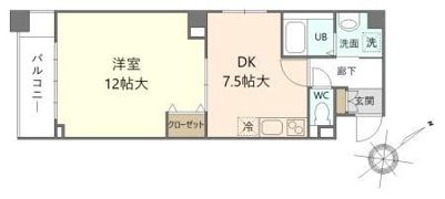 レスポワール佃の間取り画像