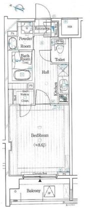 ガリシア新宿WESTの間取り画像