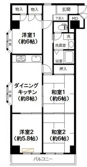 モナーク中野の間取り画像