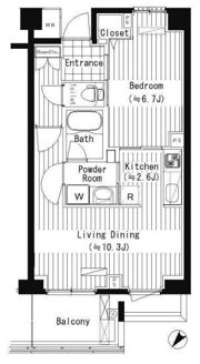 PRIME URBAN 東中野 COURTの間取り画像