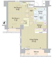 PRIME URBAN 東中野 COURTの間取り画像