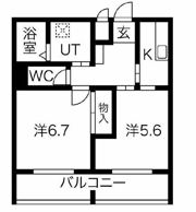 メゾンドール永塚の間取り画像
